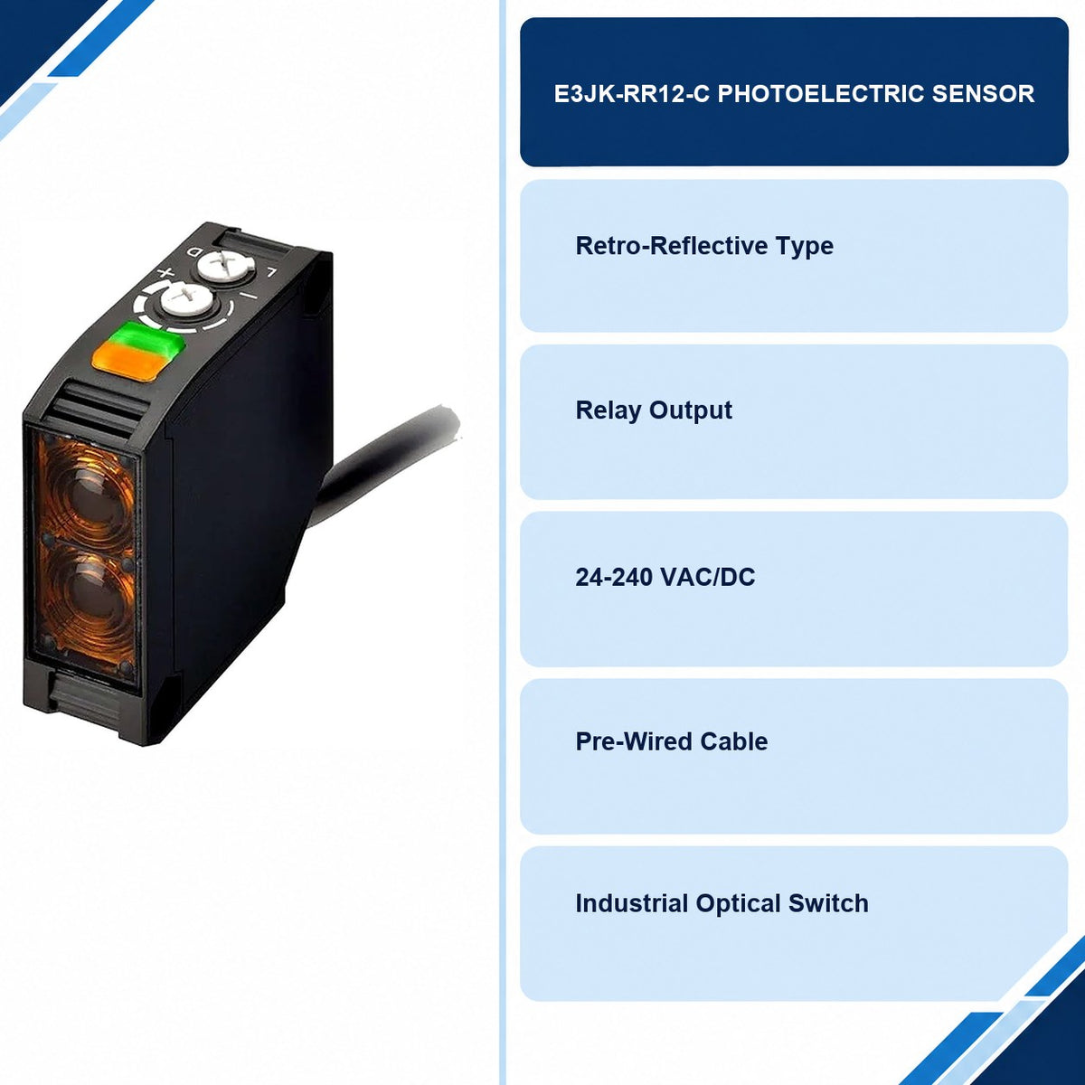E3JK-RR12-C Photoelectric Sensor specifications and delivery information