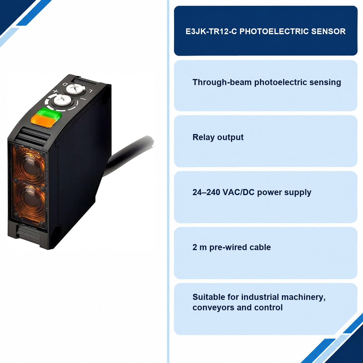 E3JK-TR12-C Photoelectric Sensor specifications and delivery information