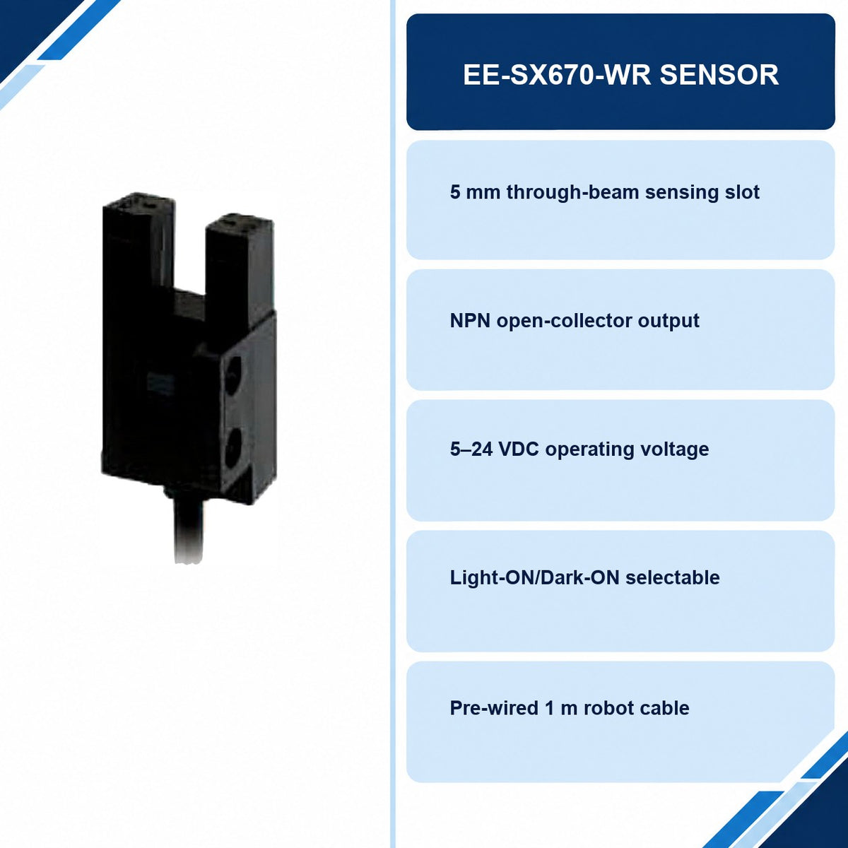 EE-SX670-WR Sensor specifications and delivery information