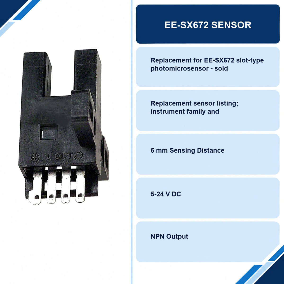 EE-SX672 Sensor specifications and delivery information