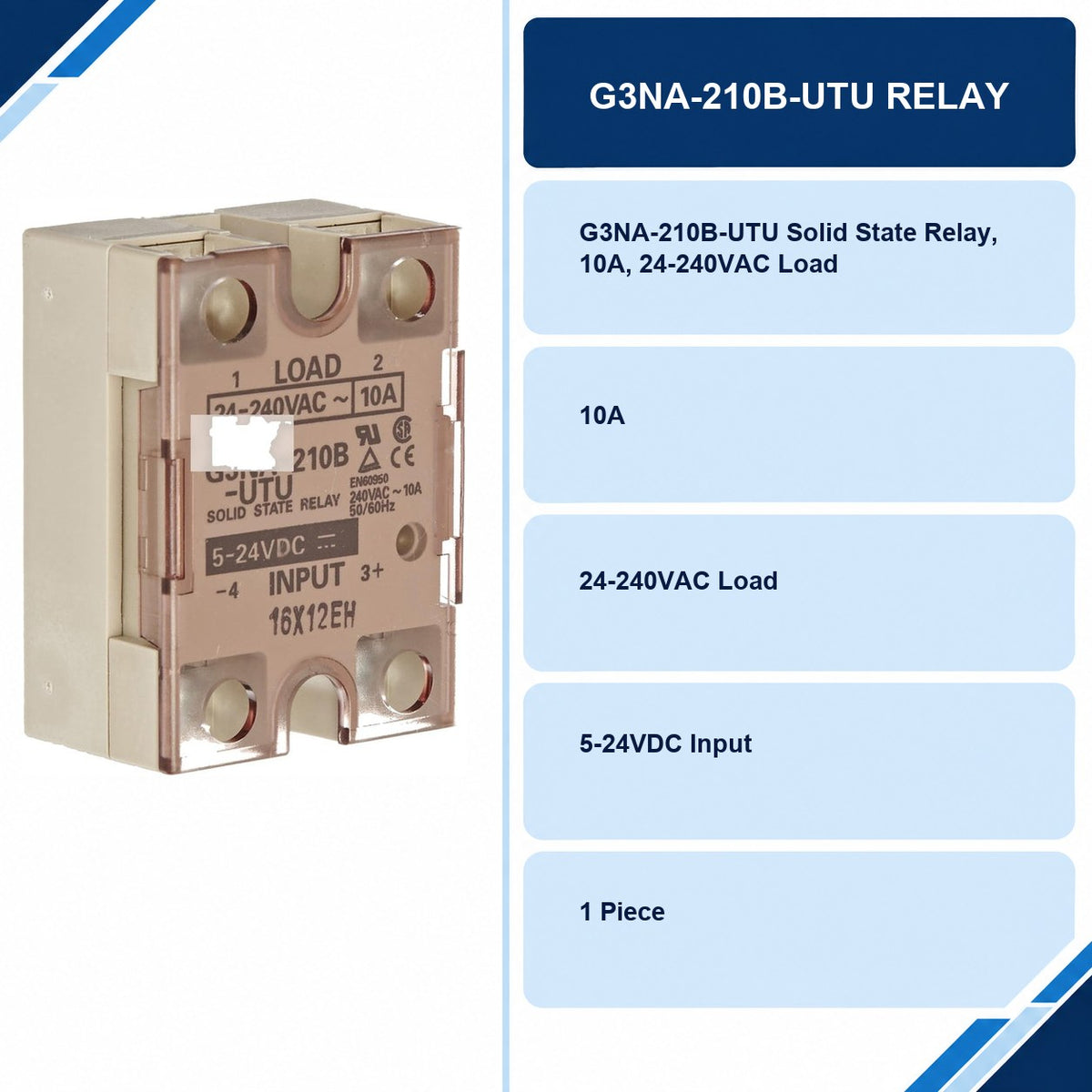 G3NA-210B-UTU Relay specifications and delivery information