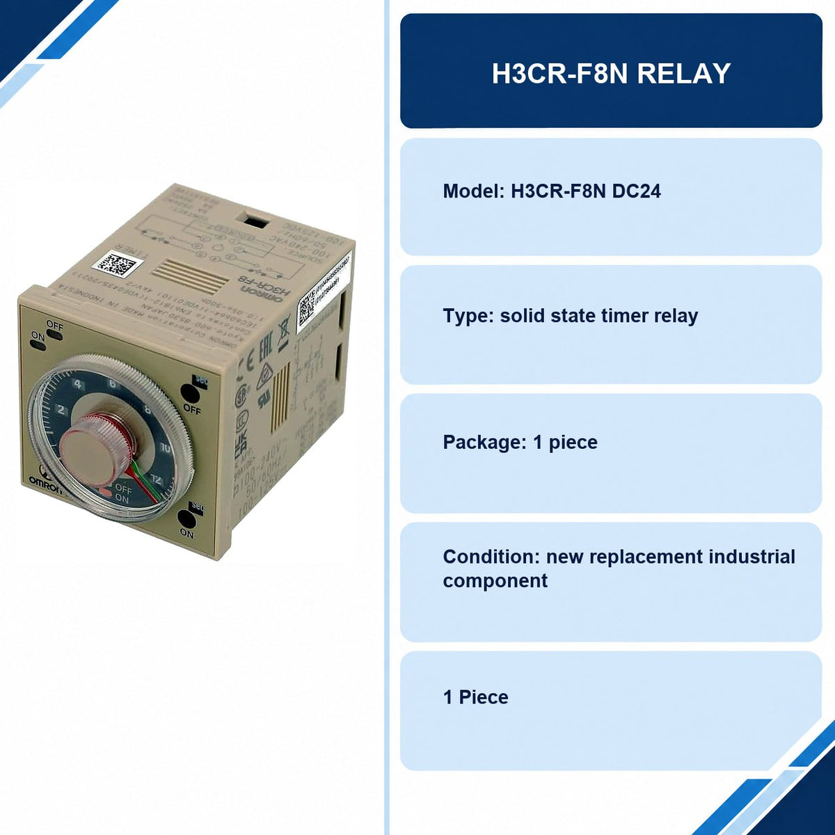 H3CR-F8N Relay specifications and delivery information