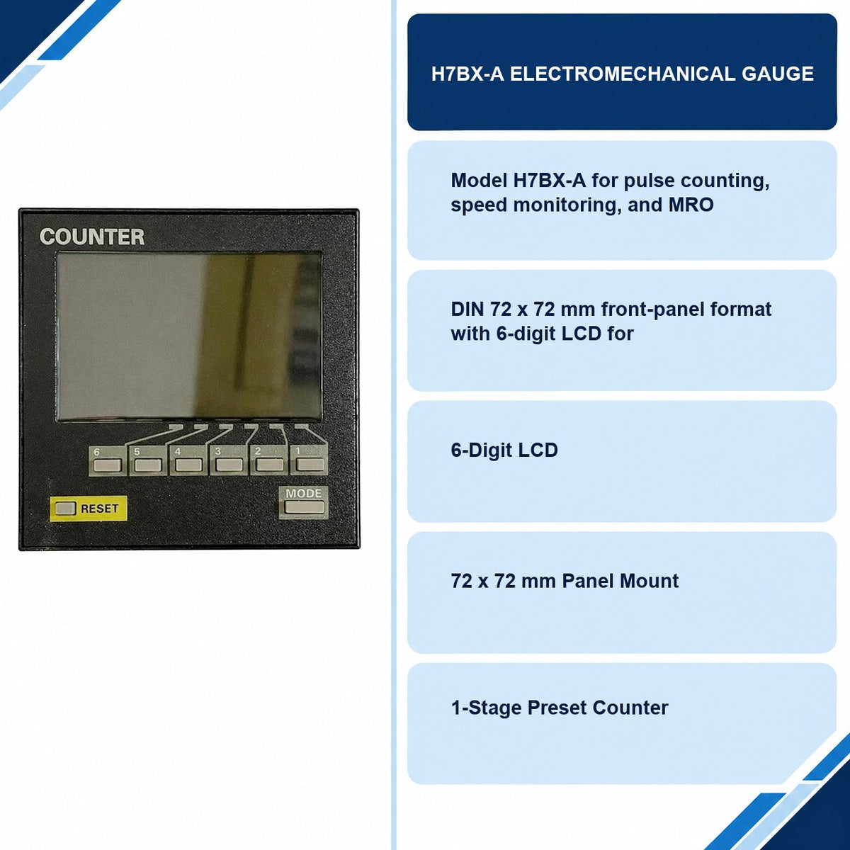 H7BX-A Electromechanical Gauge specifications and delivery information