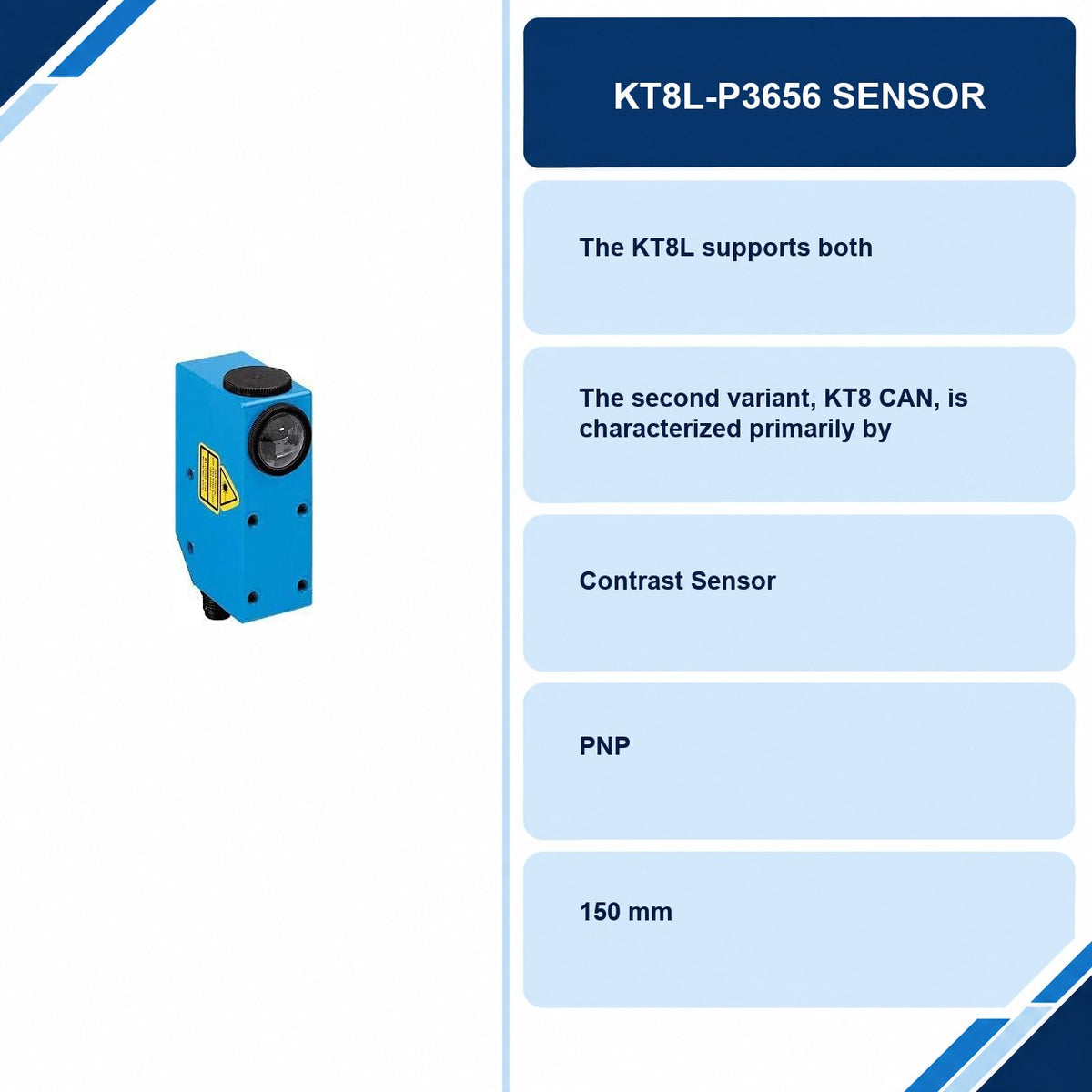 KT8L-P3656 Sensor specifications and delivery information