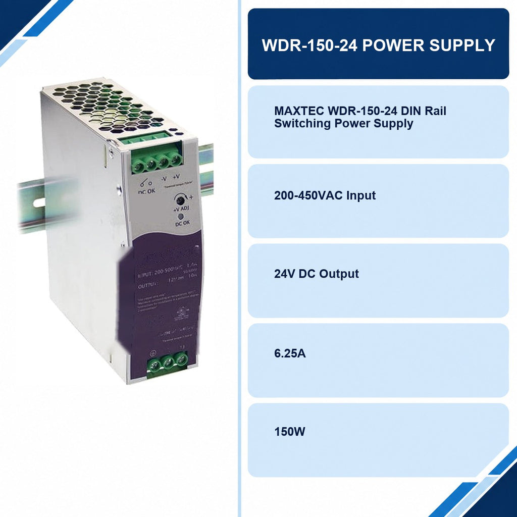 WDR-150-24 Power Supply specifications and delivery information