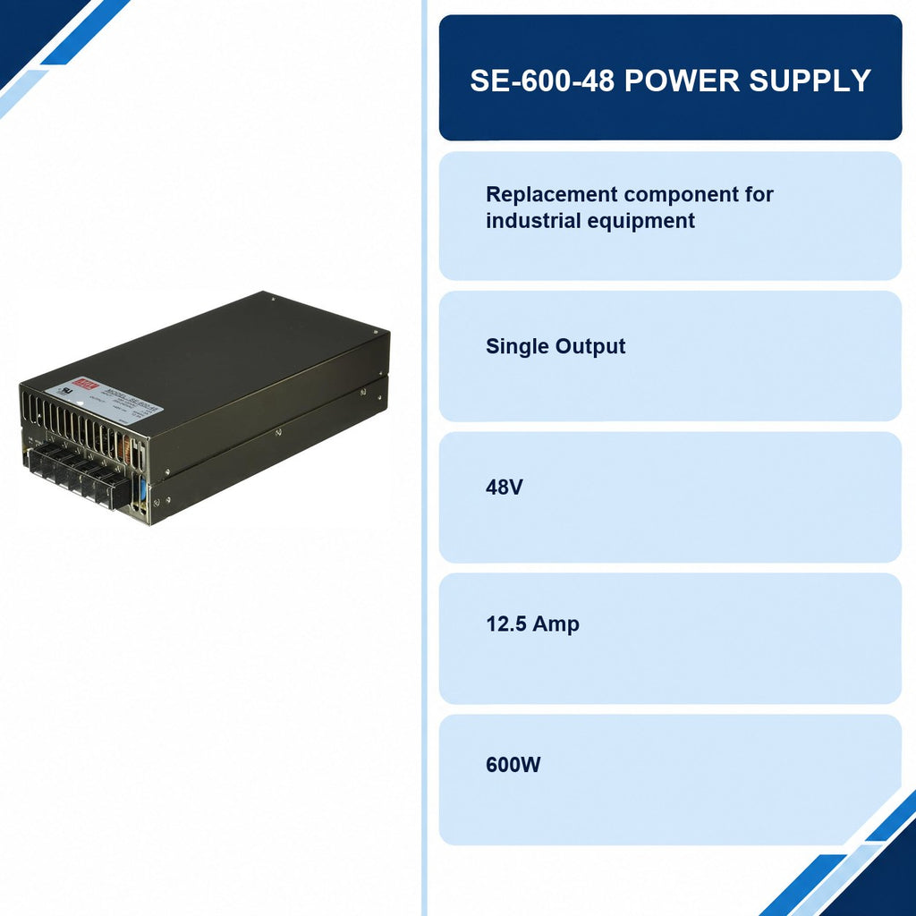 SE-600-48 Power Supply specifications and delivery information