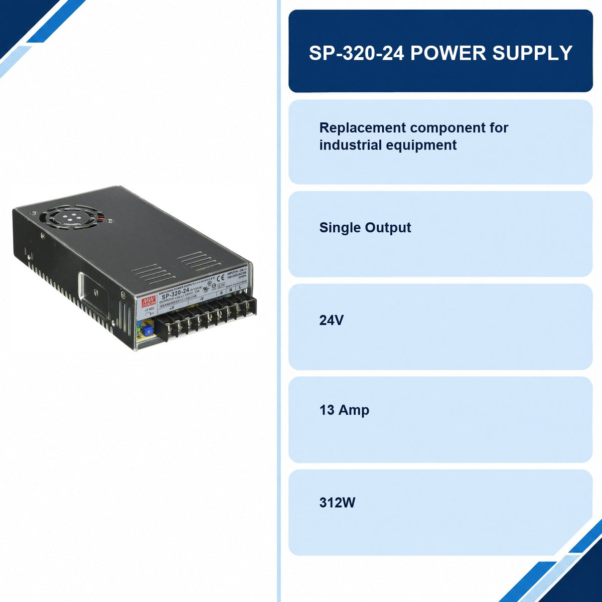 SP-320-24 Power Supply specifications and delivery information