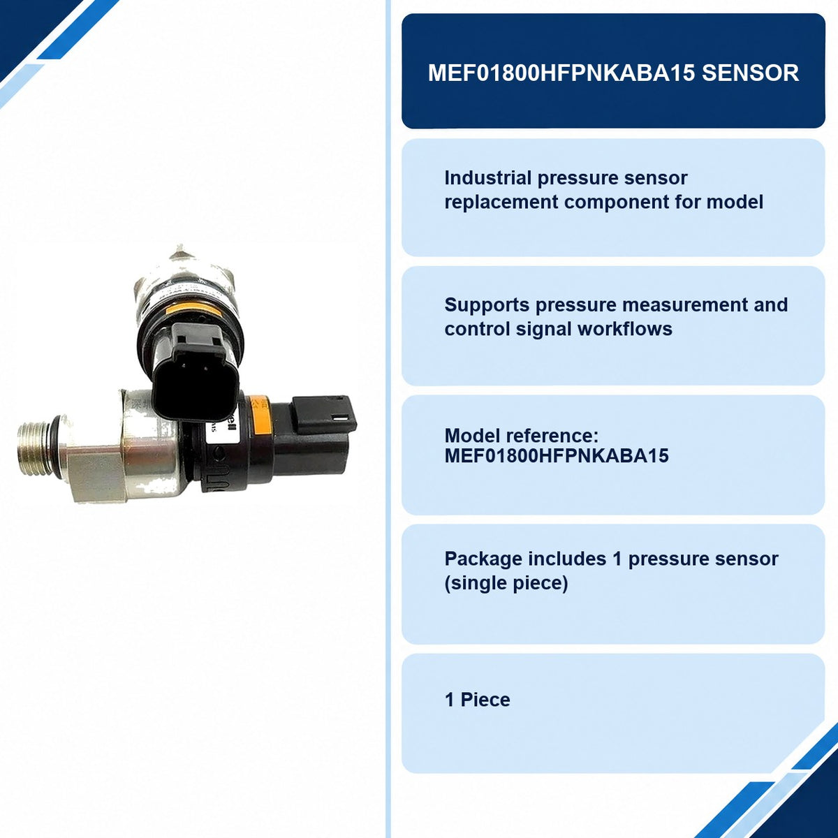 MEF01800HFPNKABA15 Sensor specifications and delivery information