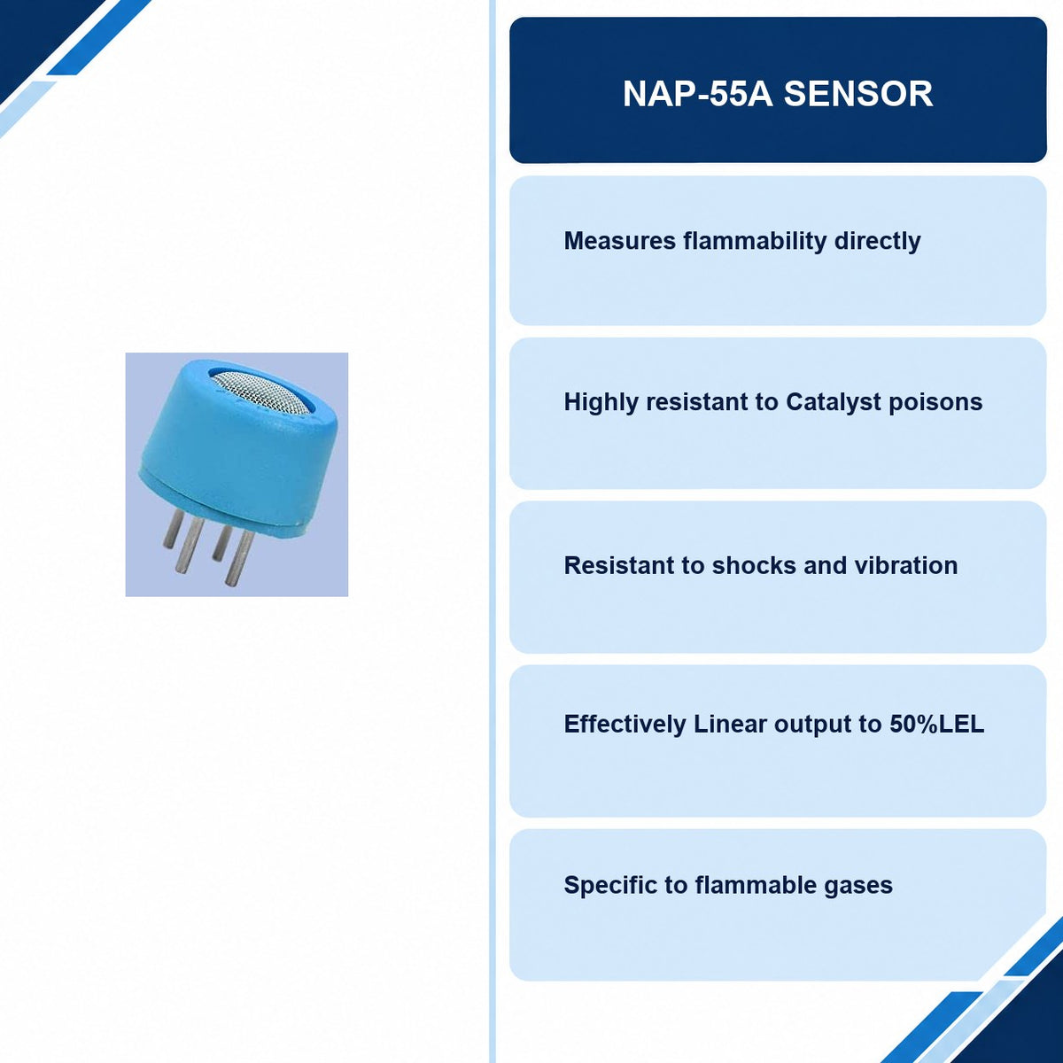 NAP-55A Sensor specifications and delivery information