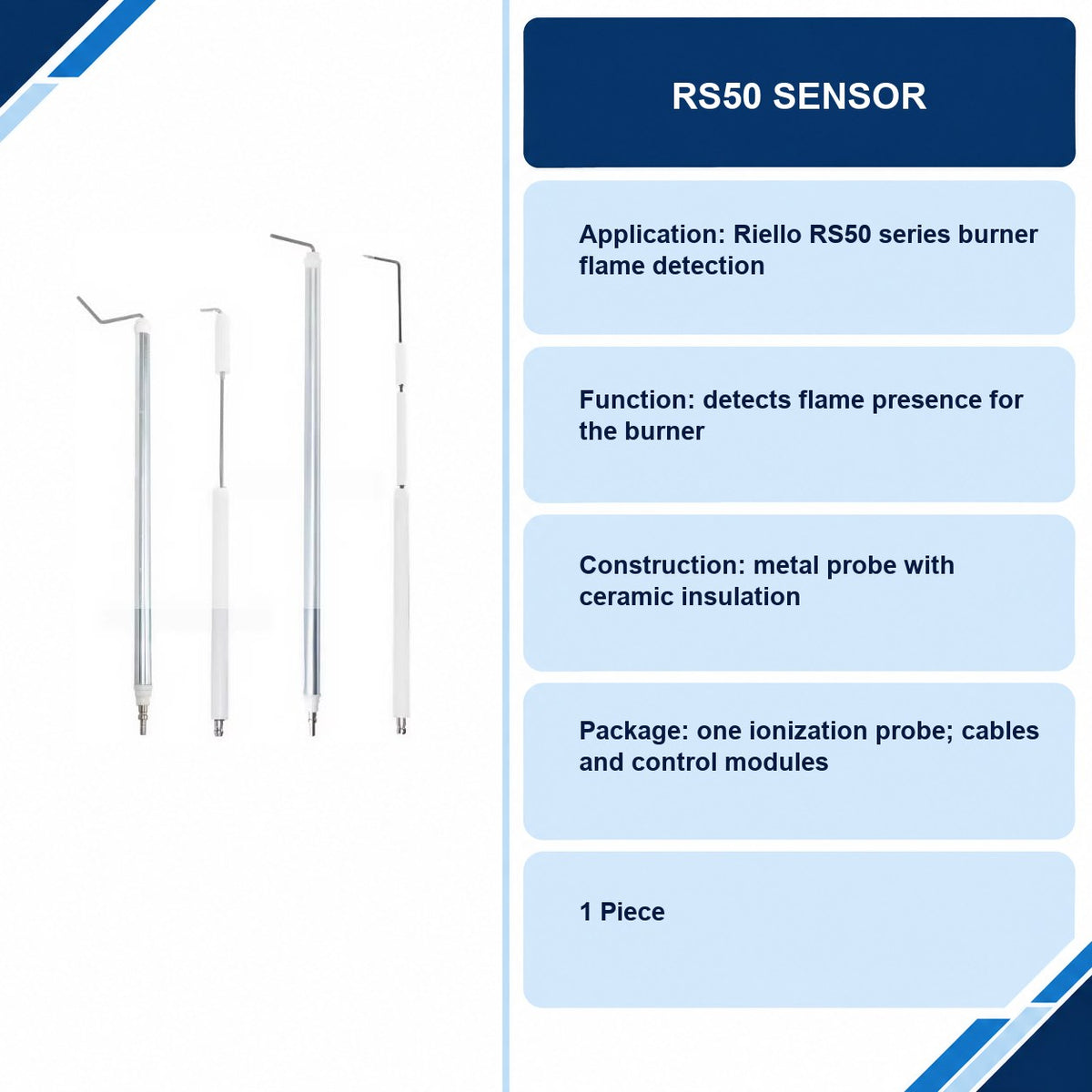 RS50 Sensor specifications and delivery information