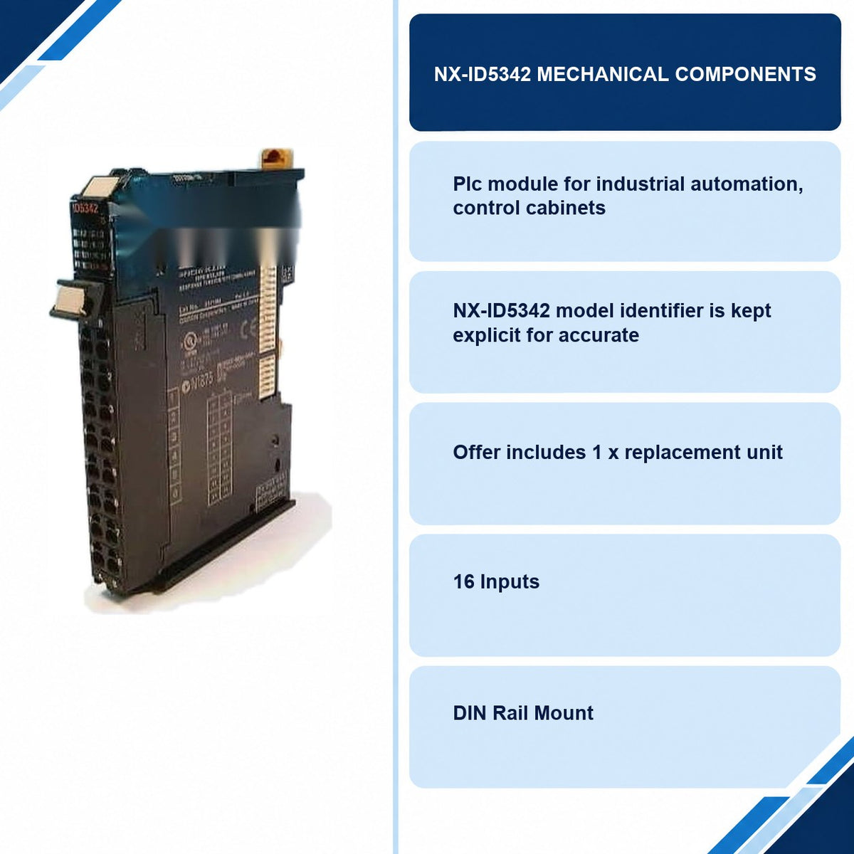 NX-ID5342 Mechanical Components specifications and delivery information