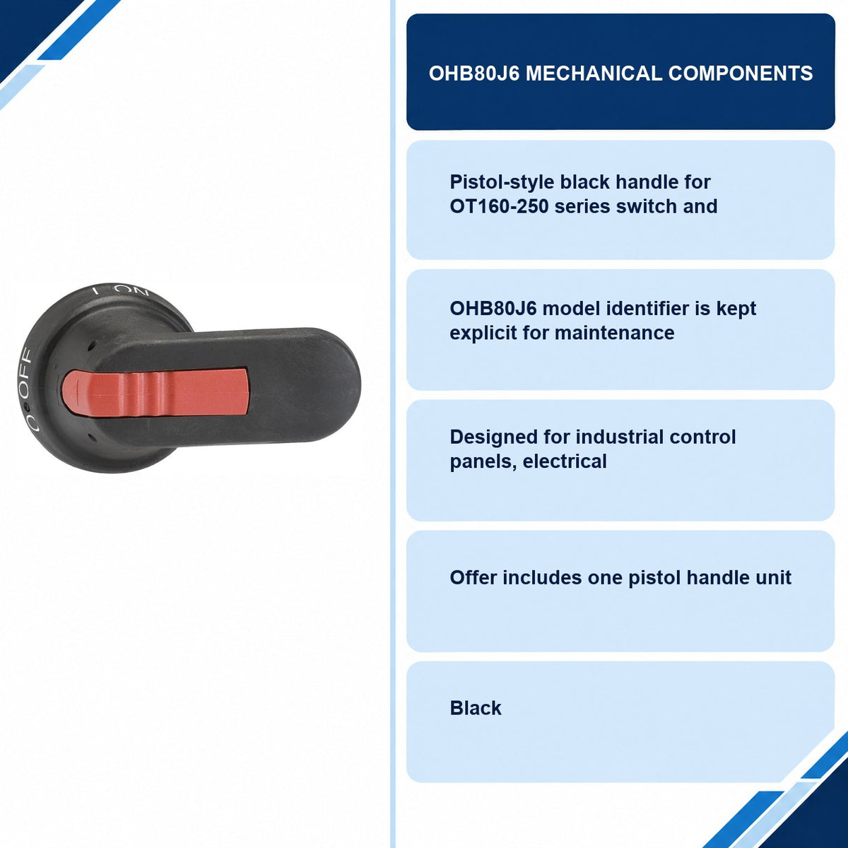 OHB80J6 Mechanical Components specifications and delivery information