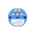 PT100 4-20mA head-mount transmitter with 24V DC and 0-100 C label