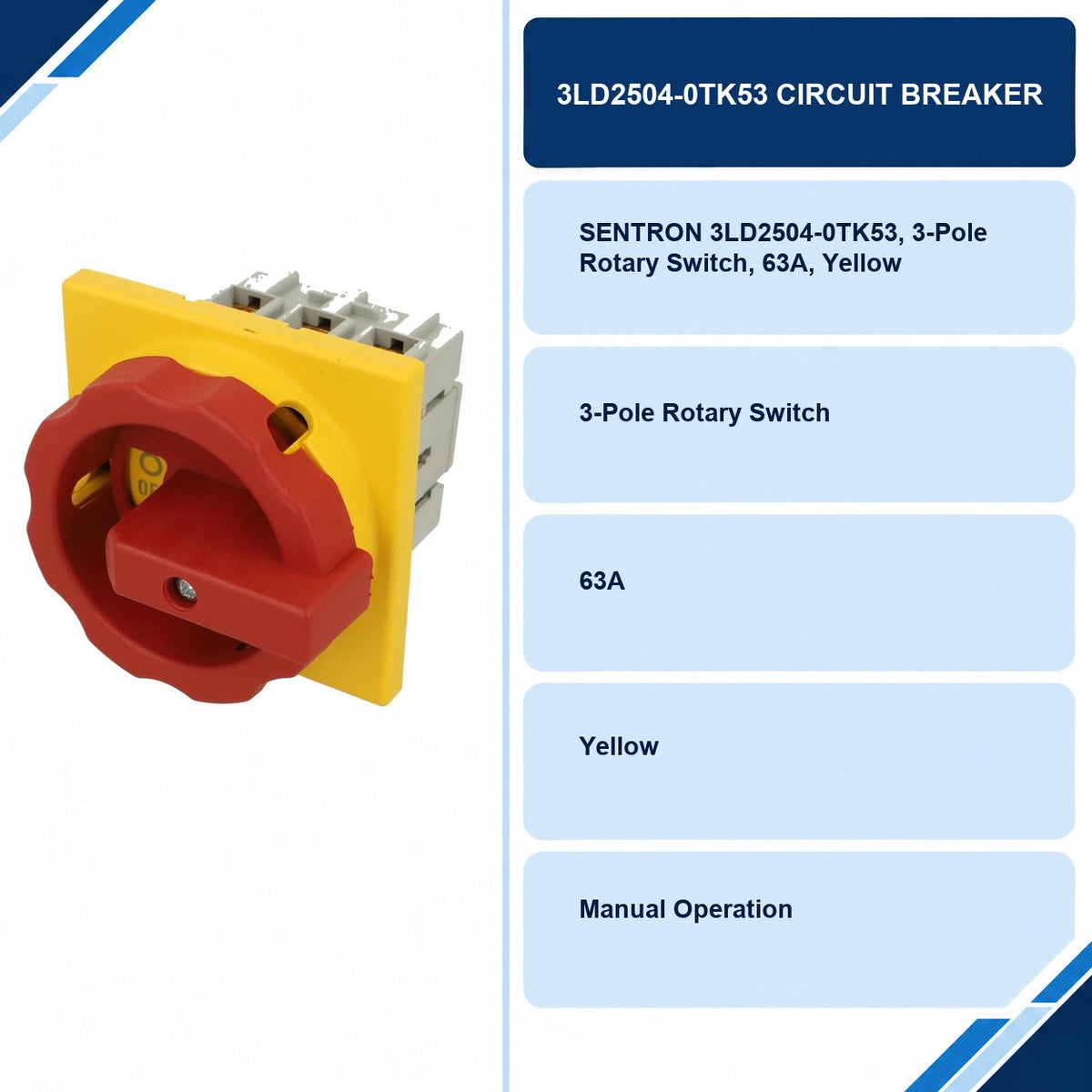 3LD2504-0TK53 Circuit Breaker specifications and delivery information
