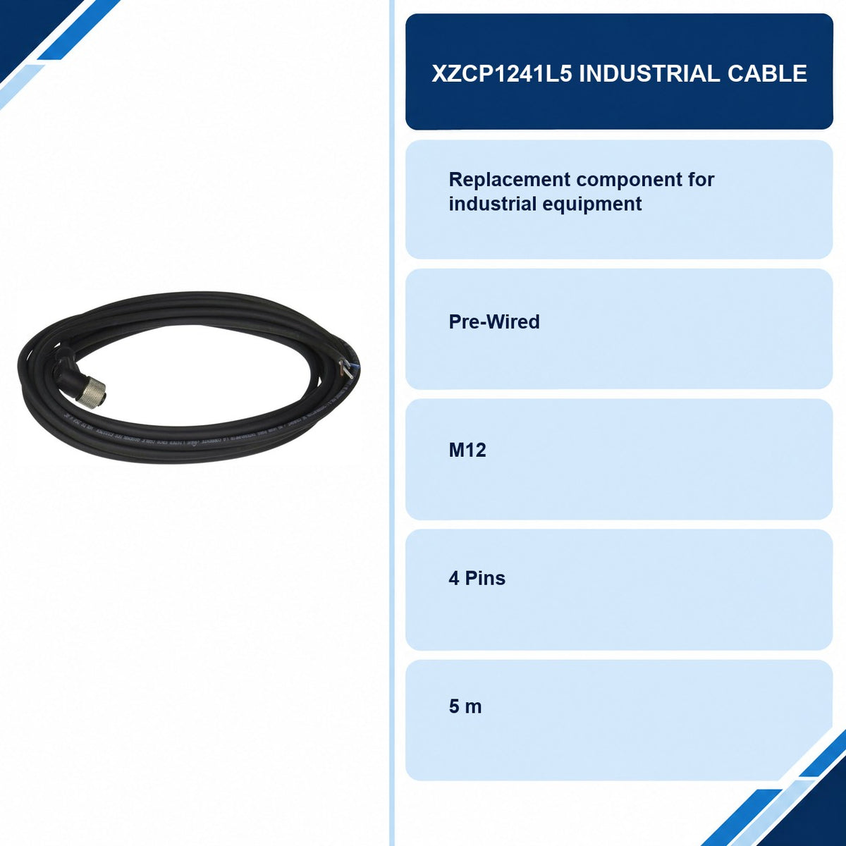 XZCP1241L5 Industrial Cable specifications and delivery information